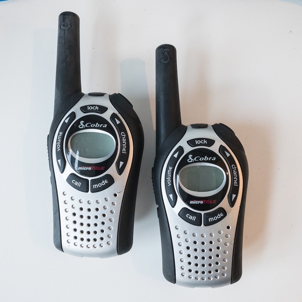 Cobra MicroTalk Walkie Talkie Set Unisex OS Silver Black For Parts Plastic‎